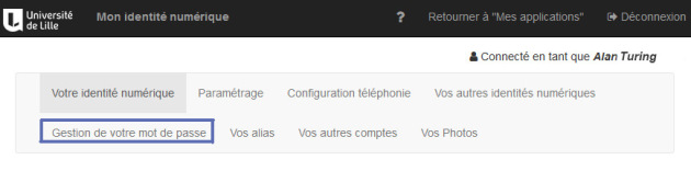 mon identité numérique gestion mot de passe