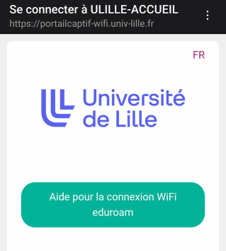 ULille-Accueil : aide pour la connexion wifi eduroam