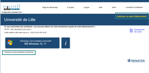 site eduroam univ lille