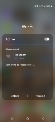 eduroam réseau wifi android