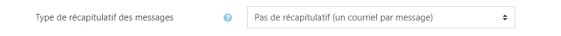 Type de récapitulatif des messages