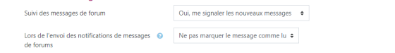 Suivi des messages de forum